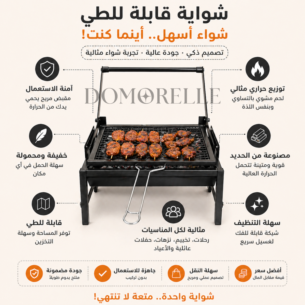 🔥 شواية عملية قابلة للتقليب